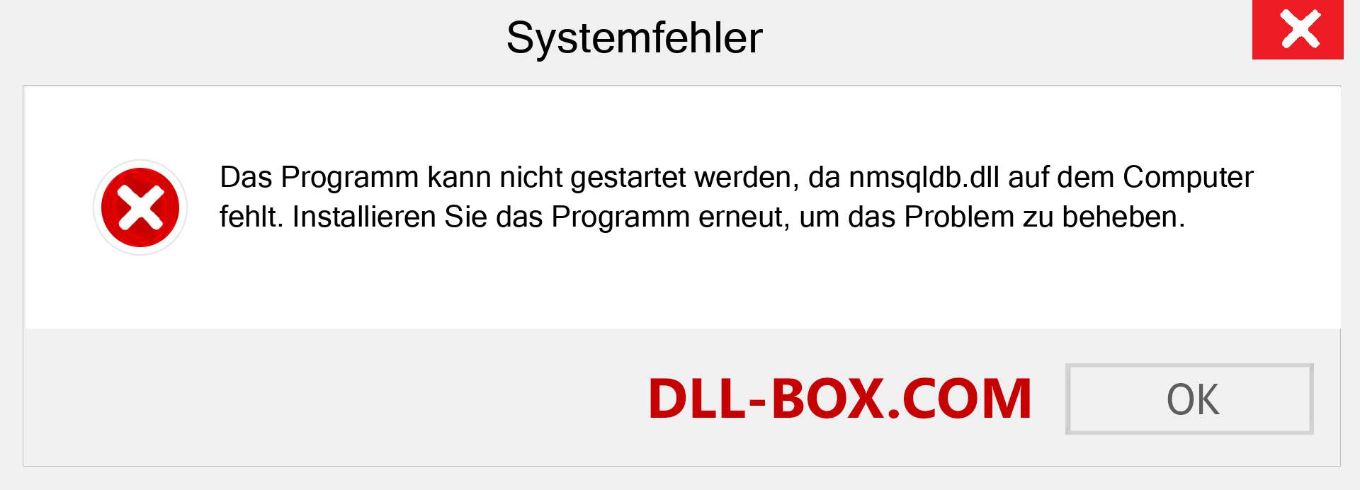 nmsqldb.dll-Datei fehlt?. Download für Windows 7, 8, 10 - Fix nmsqldb dll Missing Error unter Windows, Fotos, Bildern